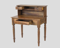 Belgium Solid Wood Study Table - Furniselan - Teak-Finish