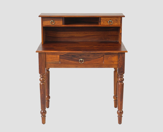 Belgium Solid Wood Study Table Furniselan - Maple-Finish