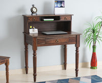 Belgium Solid Wood Study Table Furniselan - Grey-Finish
