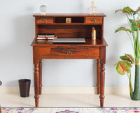Belgium Solid Wood Study Table Furniselan - Maple-Finish