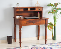 Belgium Solid Wood Study Table Furniselan - Maple-Finish