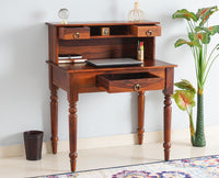 Belgium Solid Wood Study Table Furniselan - Maple-Finish