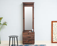 Adana Sheesham Wood Dressing Table Furniselan-Grey-Finish