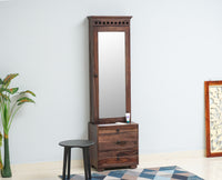 Adana Sheesham Wood Dressing Table Furniselan-Grey-Finish