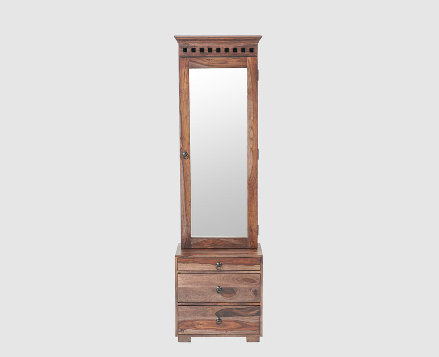 Adana Sheesham Wood Dressing Table Furniselan-Grey-Finish