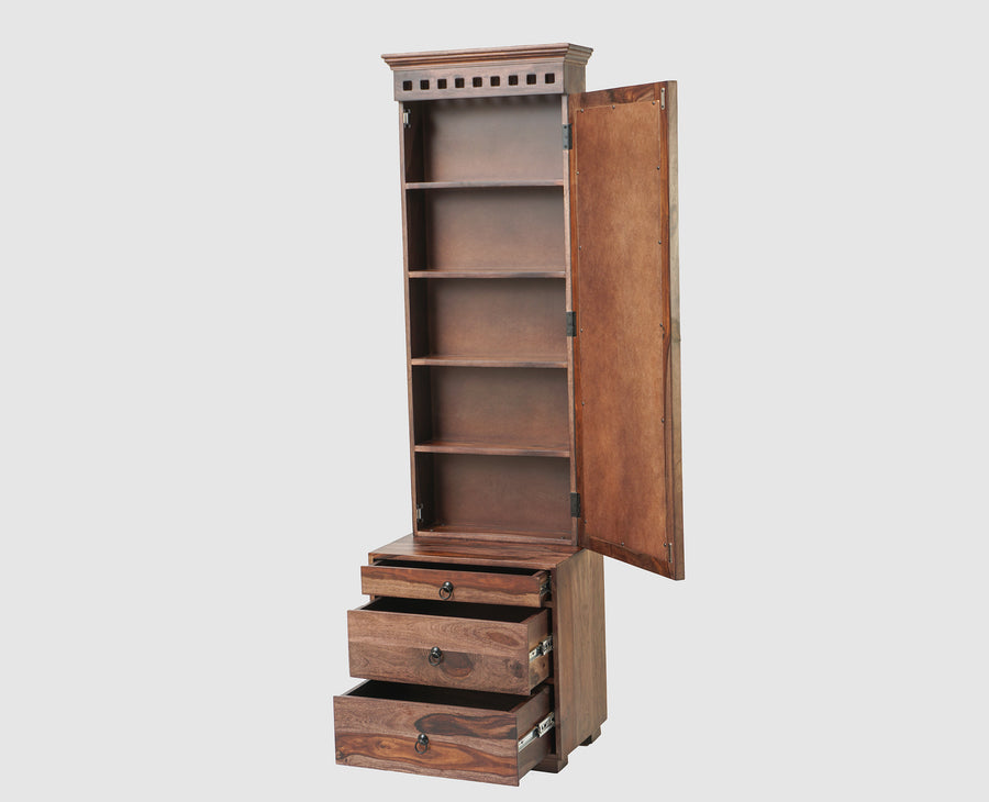 Adana Sheesham Wood Dressing Table Furniselan-Grey-Finish