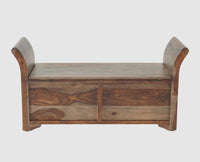 Abu Dhabi Solid Wood Box Storage Bench - Furniselan - Grey-Finish