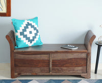 Abu Dhabi Solid Wood Box Storage Bench - Furniselan - Grey-Finish