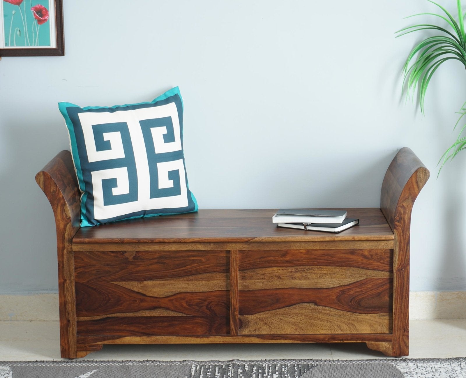 Buy Online Abu Dhabi Solid Wood Box Storage Bench
