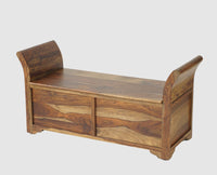 Abu Dhabi Solid Wood Box Storage Bench - Furniselan - Teak-Finish