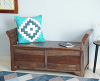 Abu Dhabi Solid Wood Box Storage Bench - Furniselan - Grey-Finish