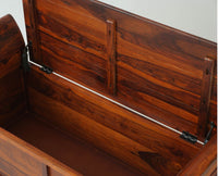 Abu Dhabi Solid Wood Box Storage Bench - Furniselan - Maple-Finish