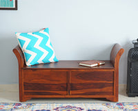 Abu Dhabi Solid Wood Box Storage Bench - Furniselan - Maple-Finish