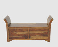 Abu Dhabi Solid Wood Box Storage Bench - Furniselan - Teak-Finish