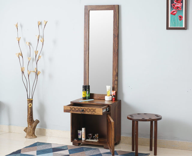 Accra Sheesham Wood Dressing Table - Furniselan-Teak-Finish