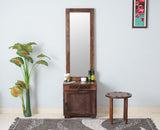 Accra Sheesham Wood Dressing Table - Furniselan-Grey-Finish
