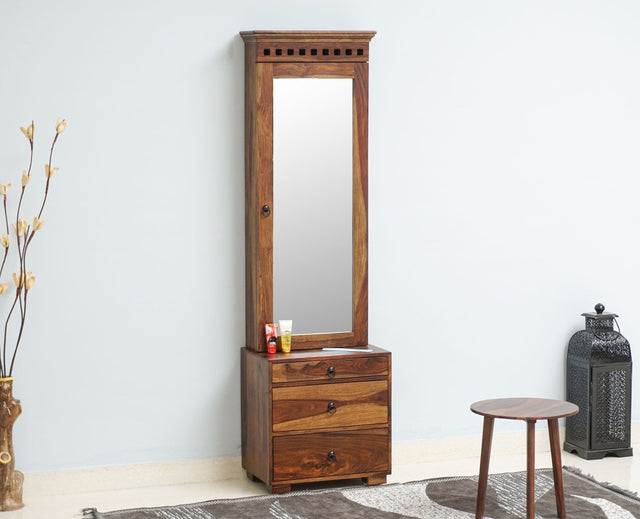 Adana Sheesham Wood Dressing Table - Furniselan-Teak-Finish
