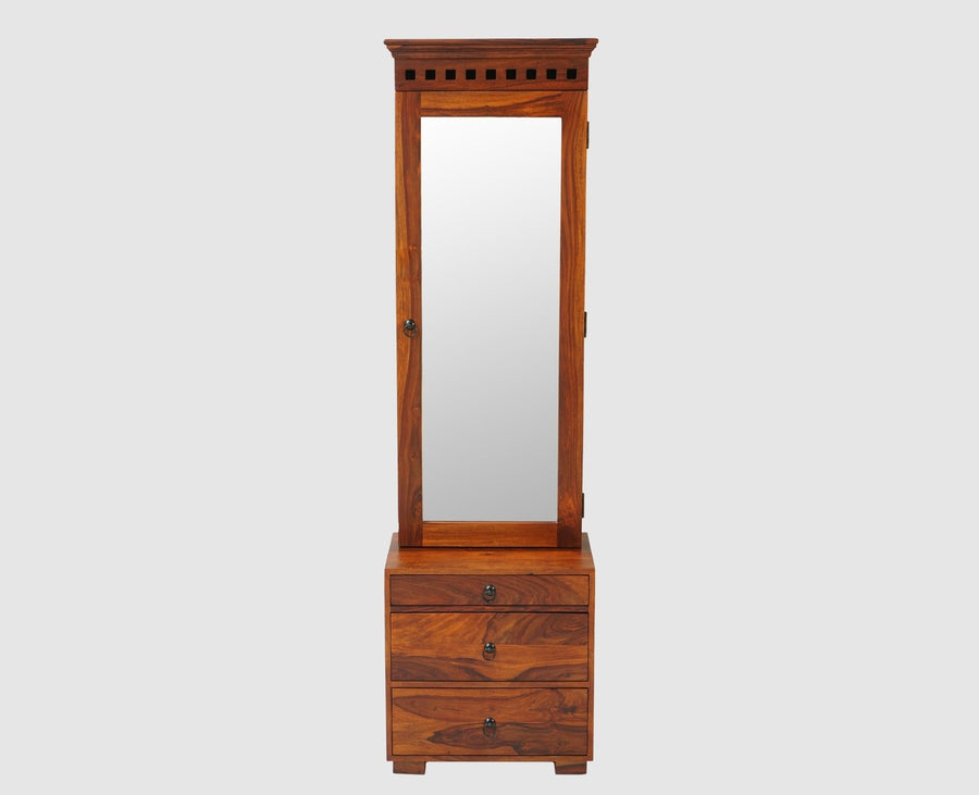 Adana Sheesham Wood Dressing Table - Furniselan-Maple-Finish