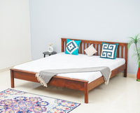 Adelaide Solid Wood King Size Bed - Furniselan-Maple-Finish