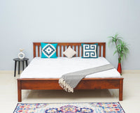 Adelaide Solid Wood King Size Bed - Furniselan-Maple-Finish