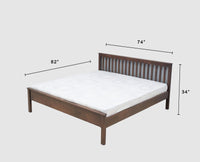 Adelaide Solid Wood King Size Bed - Furniselan-Grey-Finish