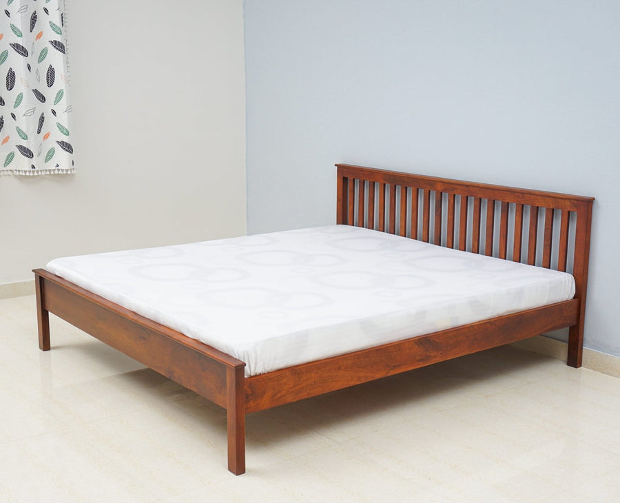 Adelaide Solid Wood King Size Bed - Furniselan-Maple-Finish