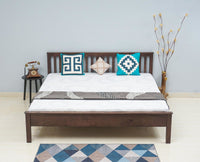 Adelaide Solid Wood King Size Bed - Furniselan-Grey-Finish