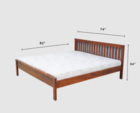 Adelaide Solid Wood King Size Bed - Furniselan-Maple-Finish