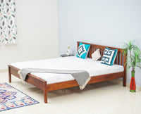 Adelaide Solid Wood King Size Bed - Furniselan-Maple-Finish
