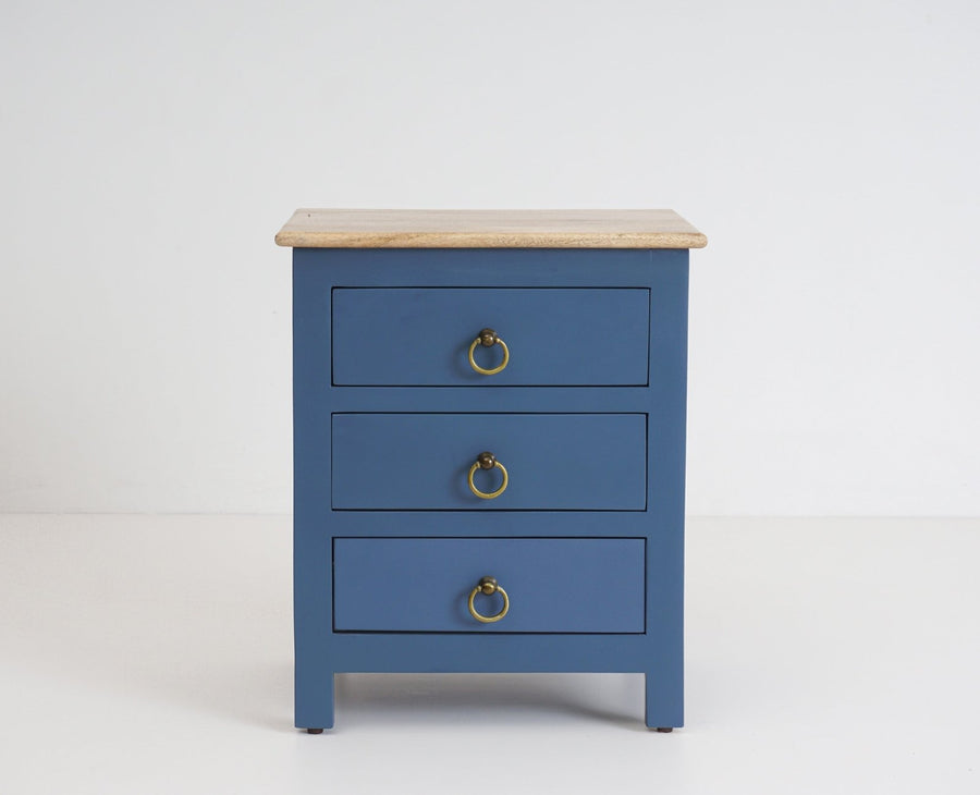 Aleppo Wooden Bedside Table - Furniselan China-Blue