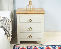 Aleppo Wooden Bedside Table - Furniselan Milky-White