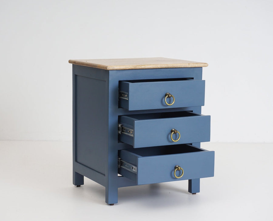 Aleppo Wooden Bedside Table - Furniselan China-Blue