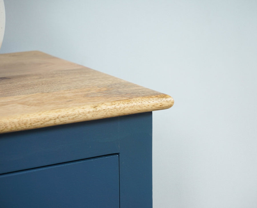 Aleppo Wooden Bedside Table - Furniselan China-Blue