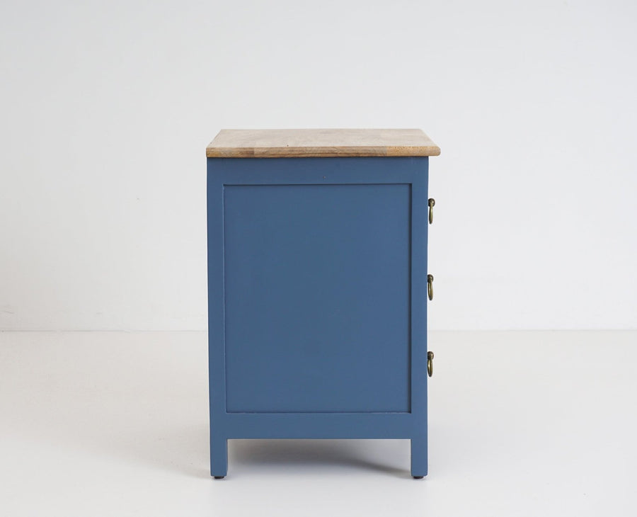 Aleppo Wooden Bedside Table - Furniselan China-Blue