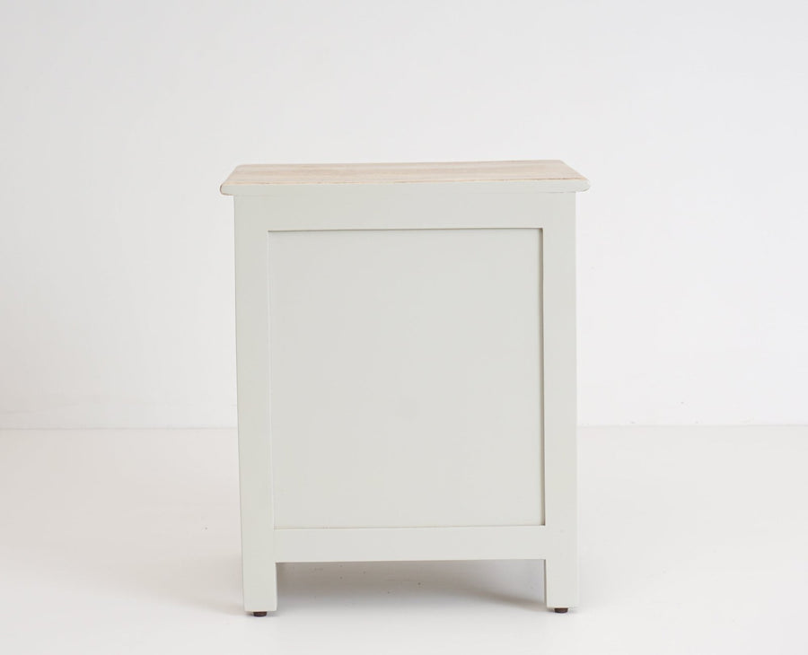 Aleppo Wooden Bedside Table - Furniselan - Frosty White