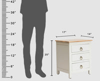 Aleppo Wooden Bedside Table - Furniselan Milky-White