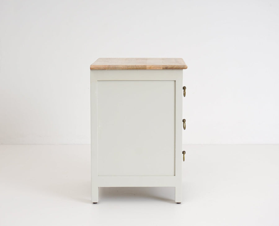 Aleppo Wooden Bedside Table - Furniselan - Frosty White