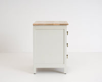 Aleppo Wooden Bedside Table - Furniselan Milky-White