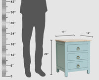 Aleppo Wooden Bedside Table Furniselan Silt-Green