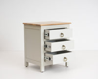 Aleppo Wooden Bedside Table - Furniselan Milky-White