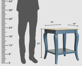 Alexandria Solid Wood End Table - Furniselan China-Blue