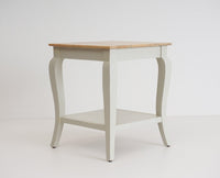 Alexandria Solid Wood End Table - Furniselan Milky-White
