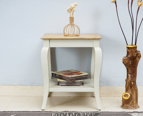 Alexandria Solid Wood End Table - Furniselan - Frosty White