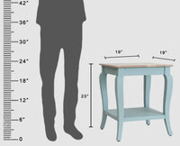 Alexandria Solid Wood End Table - Furniselan Silt-Green