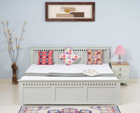 Alexandria Solid Wood Queen Size - Furniselan Milky-White