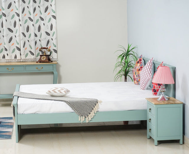 Alexandria Solid Wood Queen Size - Furniselan Silt-Green
