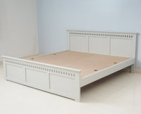 Alexandria Solid Wood Queen Size - Furniselan Milky-White