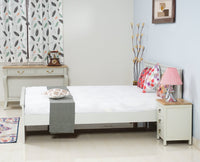 Alexandria Solid Wood Queen Size - Furniselan Milky-White