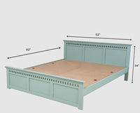 Alexandria Solid Wood Queen Size - Furniselan Silt-Green