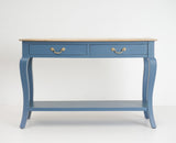 Alexandria Wooden Console Table Two Drawer - Console Table - Furniselan China-Blue